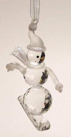 Roman Christmas Ornaments Skiing Snowman - Boxed