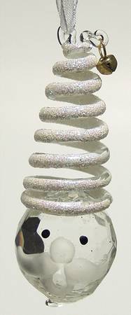 Roman Christmas Ornaments Spiral Santa-White - No Box