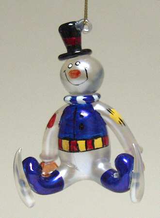 Roman Christmas Ornaments Snowman-Sitting - Boxed