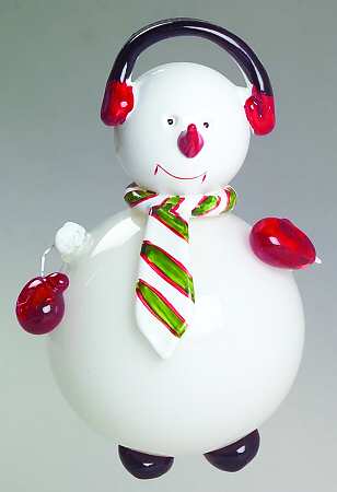 Roman Christmas Ornaments Snowman W/ Earmuffs - No Box