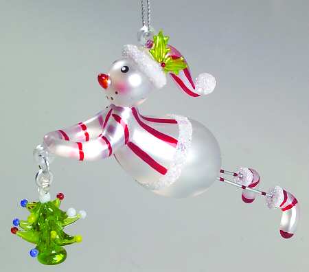 Roman Christmas Ornaments Snowman With Tree - Boxed