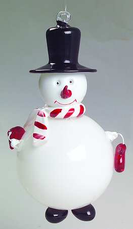 Roman Christmas Ornaments Snowman W/ Tophat - Boxed