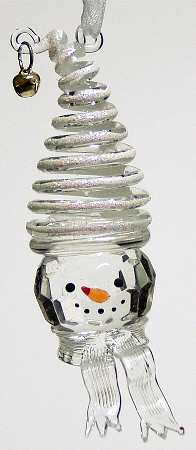 Roman Christmas Ornaments Spiral Snowman-White - Boxed