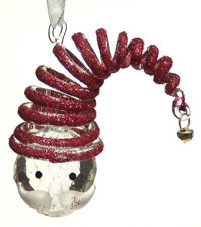 Roman Christmas Ornaments Spiral Santa-Red - With Box 53