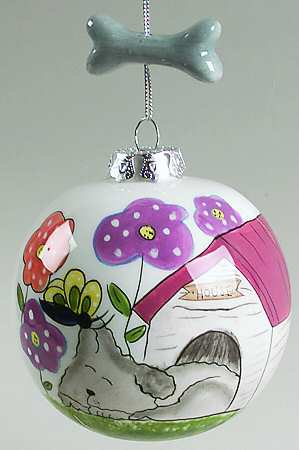 Roman Christmas Ornaments Dog House Ball Ornament - No Box