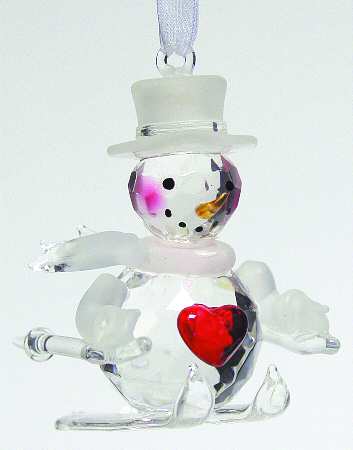 Roman Christmas Ornaments Snowdad Skiing - Boxed