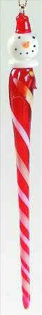 Roman Christmas Ornaments Glass Snowman Icicle Ornament - No Box