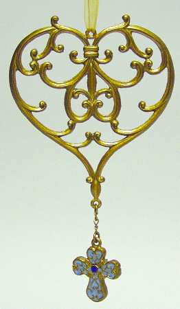 Roman Christmas Ornaments Majesty Heart Ornament - No Box