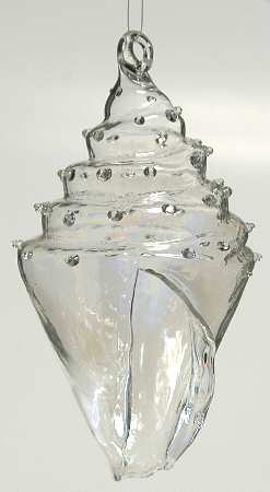 Roman Christmas Ornaments Conch Shell-Clear - No Box