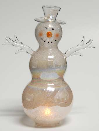 Glitterdomes Snowman-Led Light - No Box
