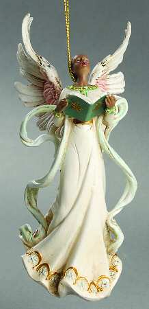 Roman Christmas Ornaments Ethnic Angel W/ Book - No Box