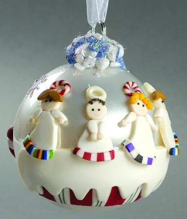 Roman Christmas Ornaments Angel-Family Of 4 Personalizable - No Box