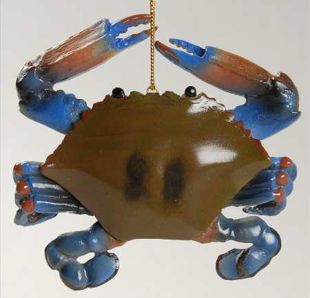 Roman Christmas Ornaments Crab-Chesapeake Bay Blue - No Box
