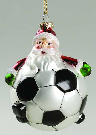 Roman Christmas Ornaments Soccer Santa - No Box