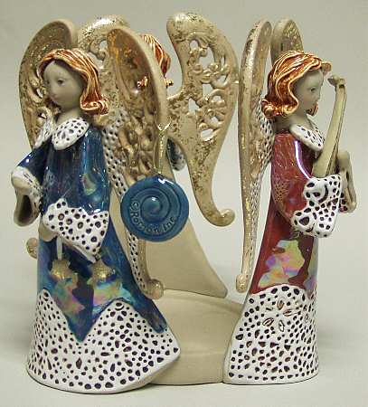 Origins Artisan Collection Triple Angel Candleholder - Boxed