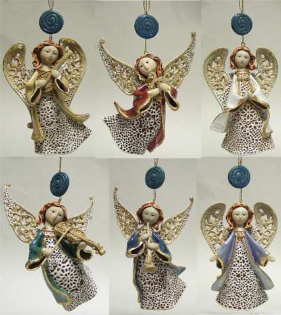 Origins Artisan Collection Angel Ornaments-6pc Set - Boxed