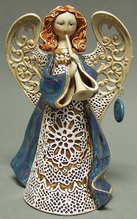 Origins Artisan Collection Angel W/ Horn - Boxed