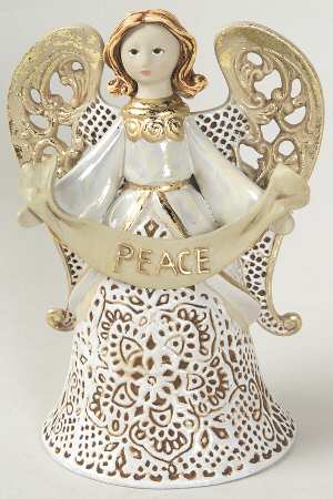 Origins Artisan Collection Peace Angel Bell Ornament - Boxed