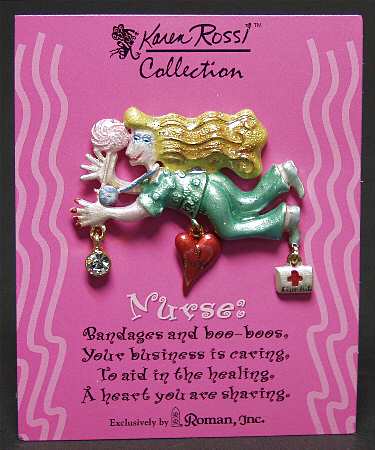 Karen Rossi Jewelry Nurse Lapel Pin - Boxed