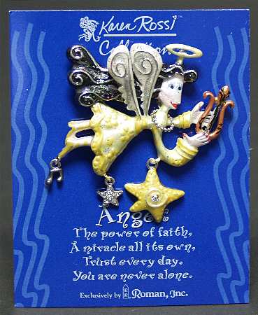 Karen Rossi Jewelry Angel Lapel Pin - Boxed
