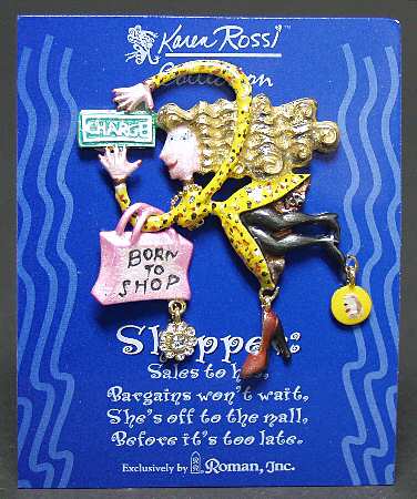 Karen Rossi Jewelry Shopper Lapel Pin - Boxed