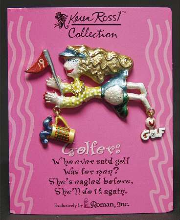 Karen Rossi Jewelry Golfer Lapel Pin - Boxed