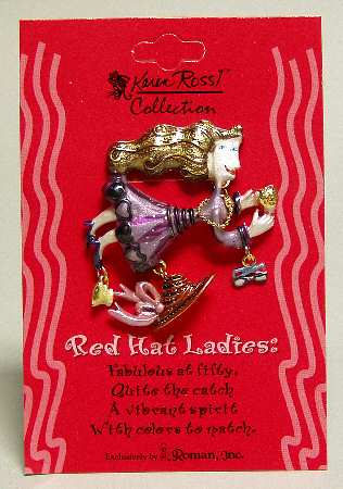 Karen Rossi Jewelry Red Hat Ladies Lapel Pin - Boxed