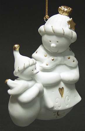 Lace Illusions Grandma & Grandson Snowman Ornament - No Box
