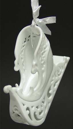 Lace Illusions Pierced Sleigh Ornament - Boxed