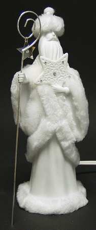 Lace Illusions Lighted Santa W/ Star - Boxed