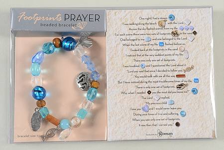 Beaded Story Bracelets Footprints - Crystal - Boxed