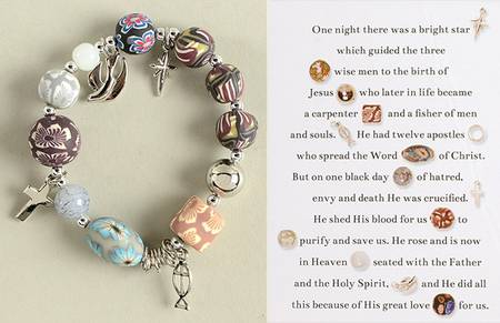 Beaded Story Bracelets Christ's Story - Clay - Boxed