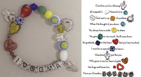 Beaded Story Bracelets Grandma's Blessing Bracelet - Boxed