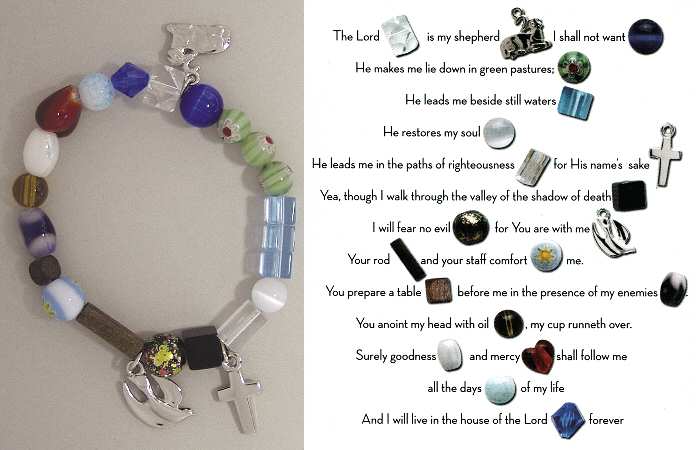 Beaded Story Bracelets 23rd Psalm - Boxed