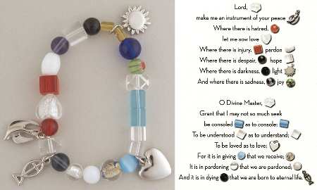 Beaded Story Bracelets Peace Prayer - Boxed