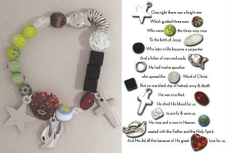 Beaded Story Bracelets Large-(His)Christ's Story - Boxed