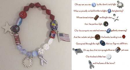 Beaded Story Bracelets Star Spangled Banner Bracelet - Boxed