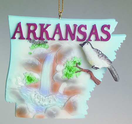 State Keepsake Ornaments Arkansas - No Box