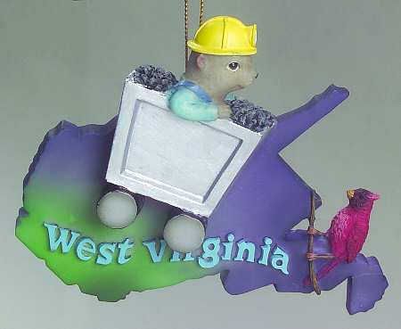 State Keepsake Ornaments West Virginia - No Box