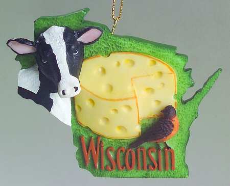 State Keepsake Ornaments Wisconsin - No Box