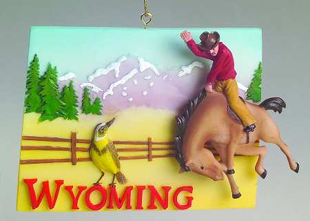 State Keepsake Ornaments Wyoming - No Box