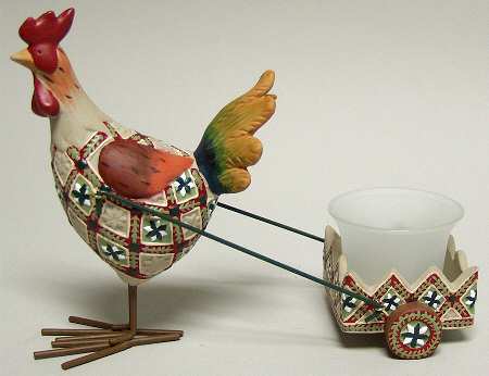 Origins Quilt Collection Rooster Votive Holder - Boxed