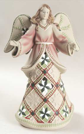 Origins Quilt Collection Angel Candleholder - No Box