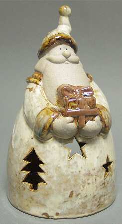 Origins Collection Santa With Gift Votive Holder - No Box