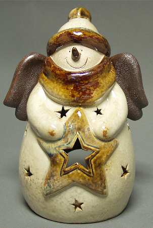 Origins Collection Angel Snowman Votive Holder - No Box