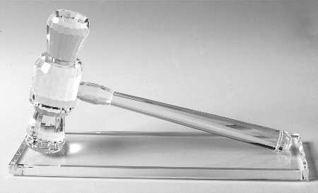 Crystalle Figurines & Giftware Gavel With Base - No Box