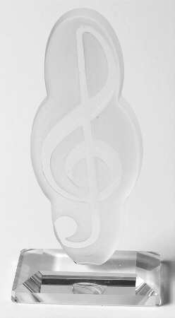 Crystalle Figurines & Giftware Treble Clef On Base - No Box