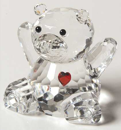 Crystalle Figurines & Giftware Teddy Bear With Red Heart - No Box