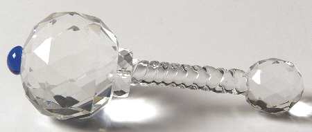 Crystalle Figurines & Giftware Baby Rattle Blue - No Box