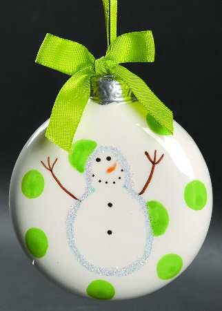 Lots of Dots 1 Person Snowman Dot Ornament - No Box